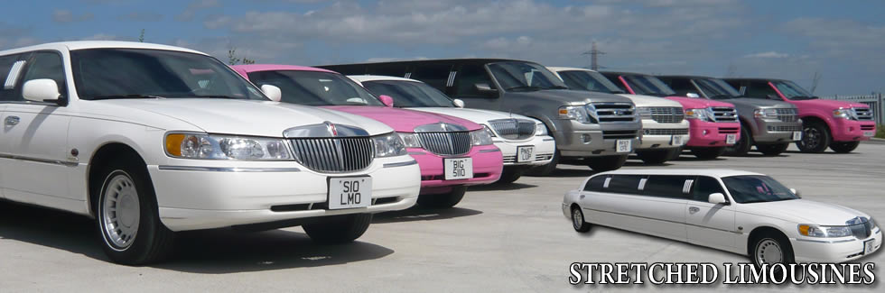 8, 12, 14 and 16 seater stretched limousines